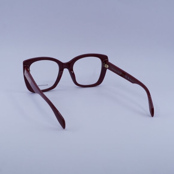 Alexander McQueen AM0351O 003 Eyeglasses Red 52mm Square Frame - Picture 7 of 10